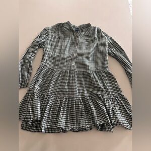 GAP Women’s Navy, Green and White Checkered Gingham Dress